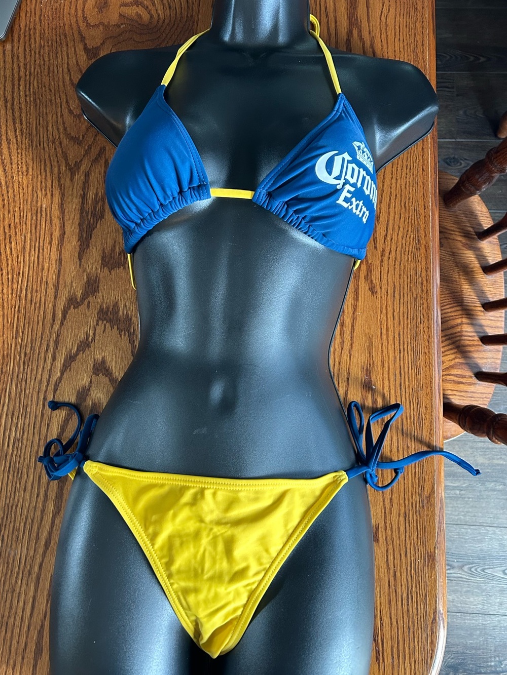 Corona Blue and Yellow Triangle Bikini